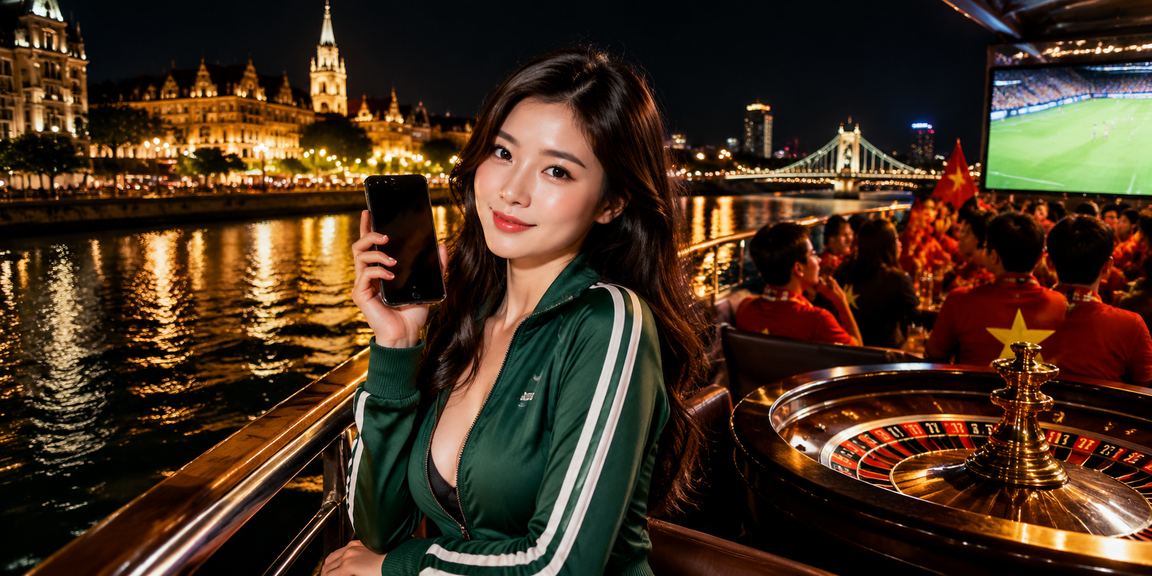 Bàn roulette tại sòng casino Hà Nội với người chơi đang đặt cược trực tuyến